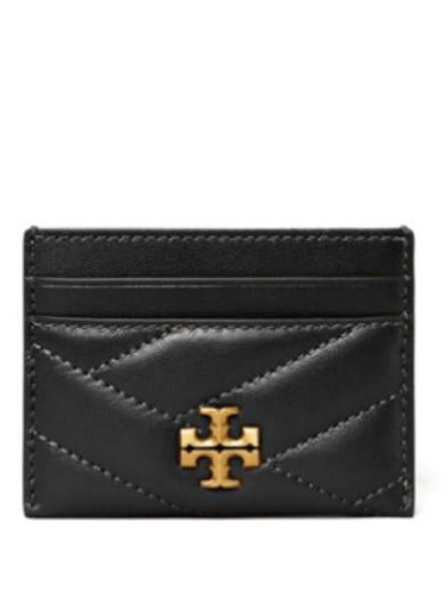 Kira Chevron Logo Card Wallet Black - TORY BURCH - BALAAN 5