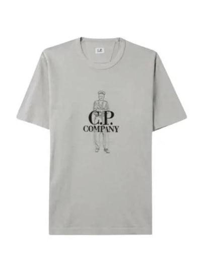 1020 Jersey British Sailor Short Sleeve T-Shirt Grey - CP COMPANY - BALAAN 2