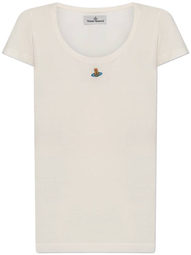 ORB Lollo Short Sleeve T-Shirt White - VIVIENNE WESTWOOD - BALAAN 1