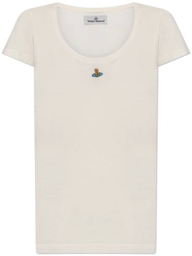 ORB Lollo Short Sleeve T-Shirt White - VIVIENNE WESTWOOD - BALAAN 1