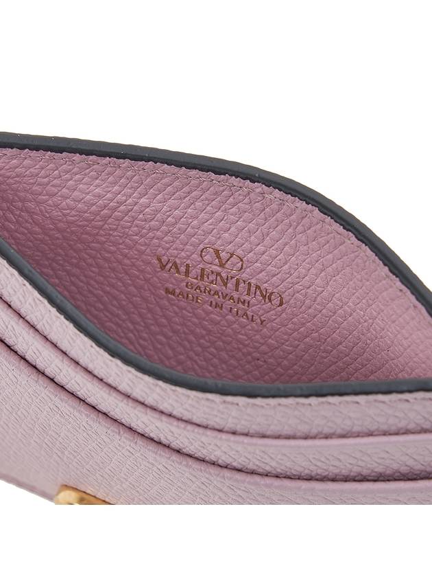 V Logo Signature Card Wallet Pink - VALENTINO - BALAAN 10