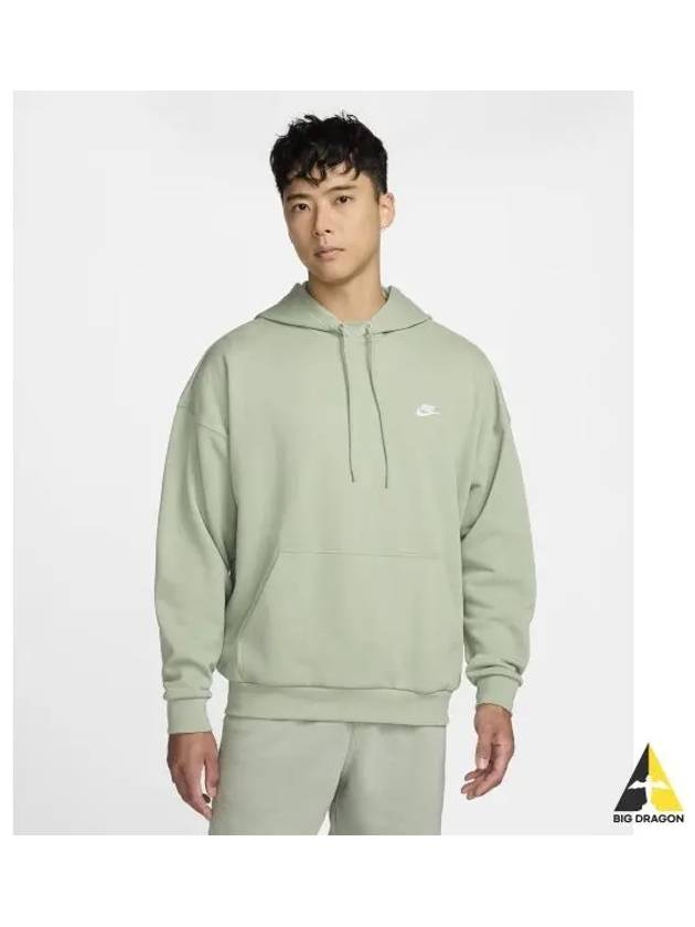 Club Fleece Oversized French Terry Pullover Hoodie M Jade Horizon White HJ1817 370 - NIKE - BALAAN 1