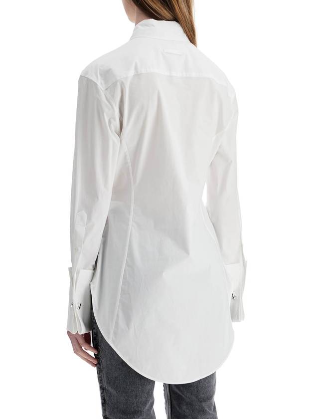 white poplin shirt with underboob print - JEAN PAUL GAULTIER - BALAAN 3