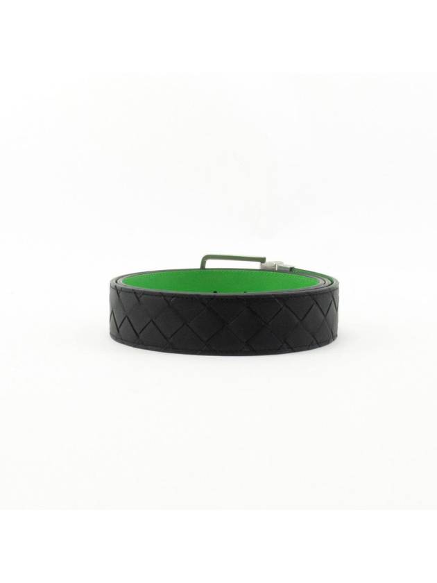 Intrecciato Reversible Leather Belt Black Parakit - BOTTEGA VENETA - BALAAN 5