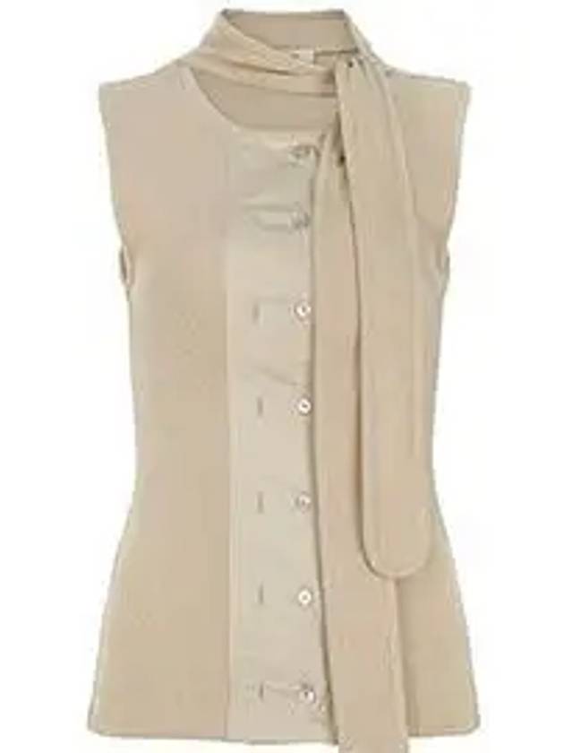 Asymmetrical Fitted Sleevless Beige - LEMAIRE - BALAAN 6