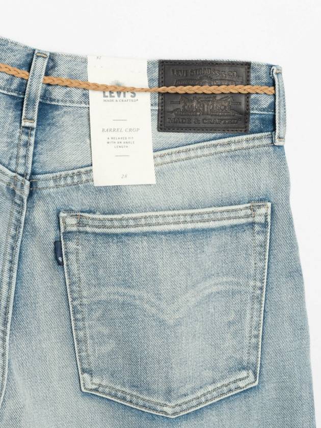 Women's Barrel Cotton Straight Jeans Blue - LEVI'S - BALAAN 6