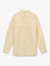 Women's Overshirt Long Sleeve Shirt Pastel Yellow - JIL SANDER - BALAAN 2