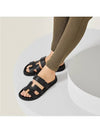 Chypre Calfskin Sandals Black - HERMES - BALAAN 3