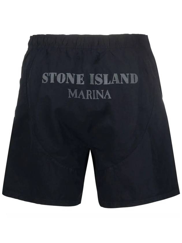 Garment Dying Nylon Shorts Black - STONE ISLAND - BALAAN 4