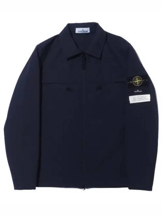 Soft Shell Badge Lightweight Shirt Jacket Men - STONE ISLAND - BALAAN 1