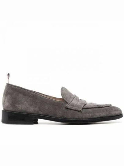 Men's Varsity Suede Loafers Grey - THOM BROWNE - BALAAN 2