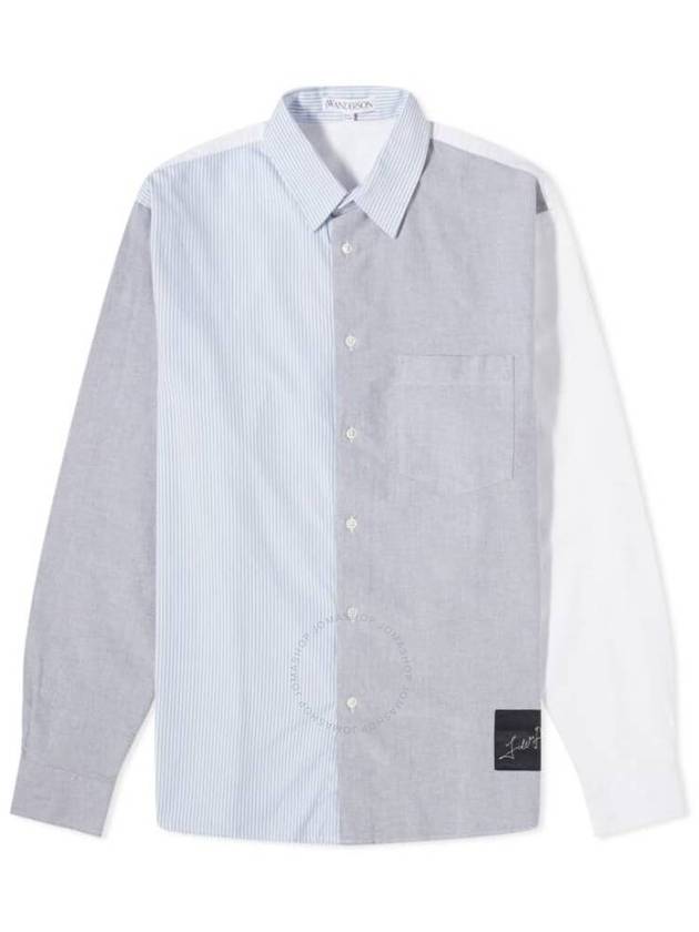 JW Anderson Classic Fit Patchwork Cotton Shirt, Brand Size 50 (US Size 40) - JW ANDERSON - BALAAN 1