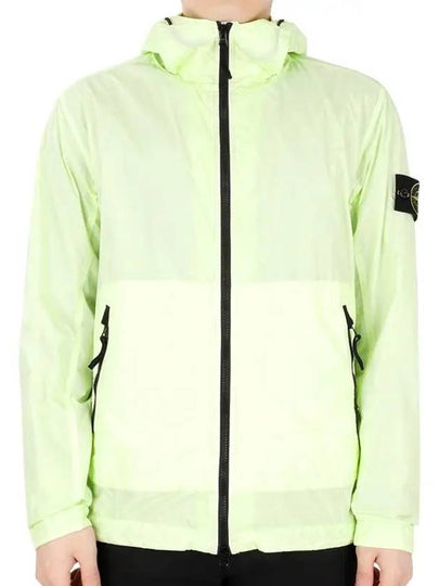 Men's Wappen Patch Nylon Hooded Jacket Light Green - STONE ISLAND - BALAAN 2