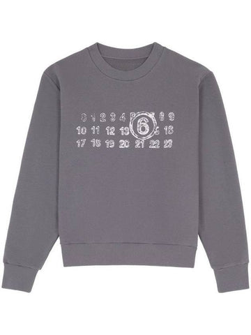 Numbering Logo Sweatshirt Washing Grey - MAISON MARGIELA - BALAAN 1