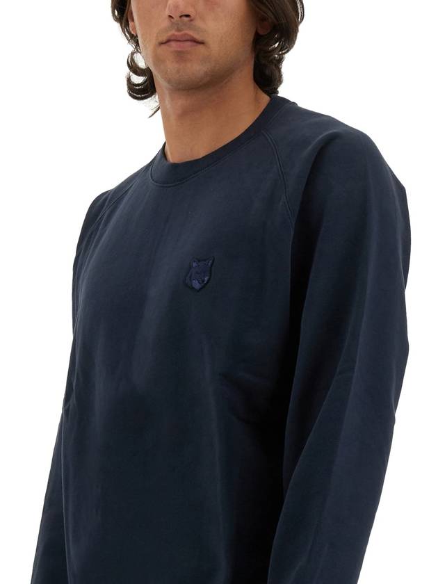 Bold Fox Head Patch Oversized Sweatshirt Navy - MAISON KITSUNE - BALAAN 5