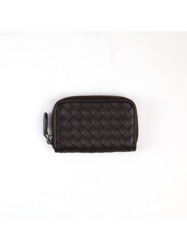 Intrecciato Zipper Coin Card Wallet Dark Brown - BOTTEGA VENETA - BALAAN 3