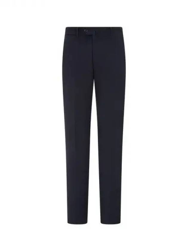 Men s Back Banding Wool Criss Pants Navy 270021 - EMPORIO ARMANI - BALAAN 1