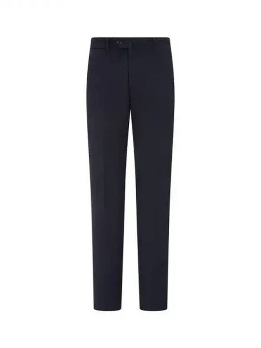 Men s Back Banding Wool Criss Pants Navy 270021 - EMPORIO ARMANI - BALAAN 1