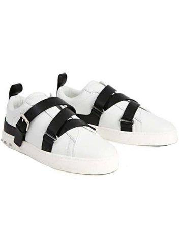 V-Punk Low Top Sneakers White Black - VALENTINO - BALAAN.