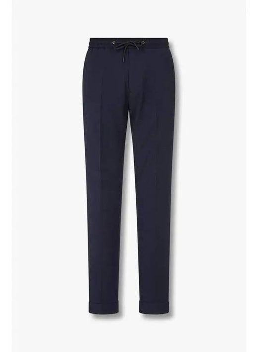 Drawstring seersucker roll up pants navy - PAUL SMITH - BALAAN 1