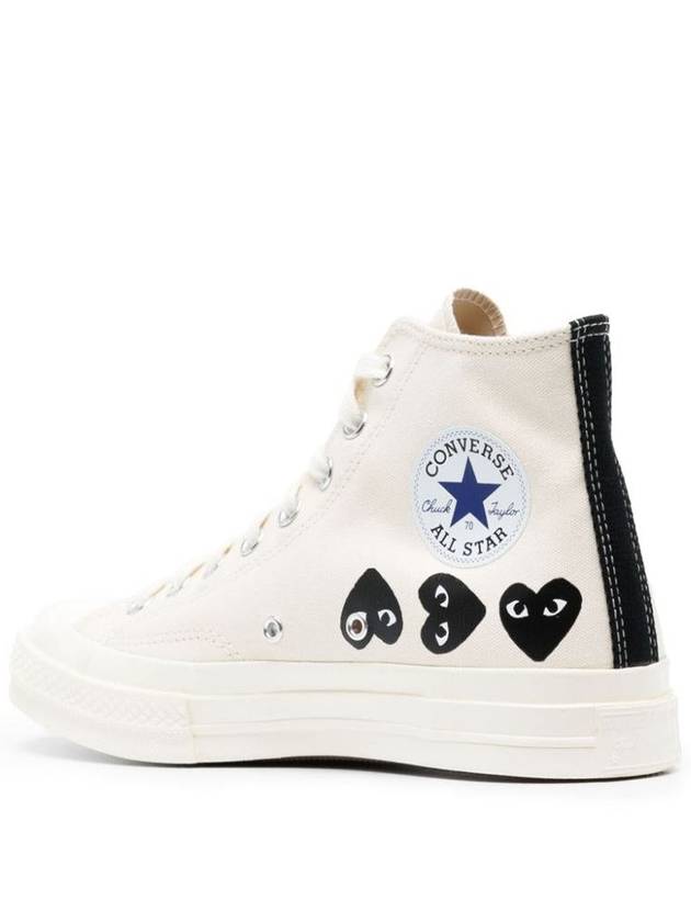 Comme Des Garçons Play X Converse Multi Black Heart Chuck Taylor All Star '70 High Sneakers - COMME DES GARCONS PLAY - BALAAN 3