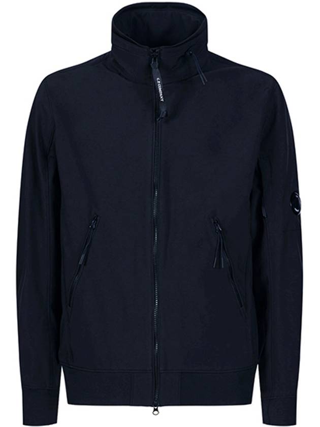 Lens Wappen Soft Shell Zip-Up Jacket Navy - CP COMPANY - BALAAN 2