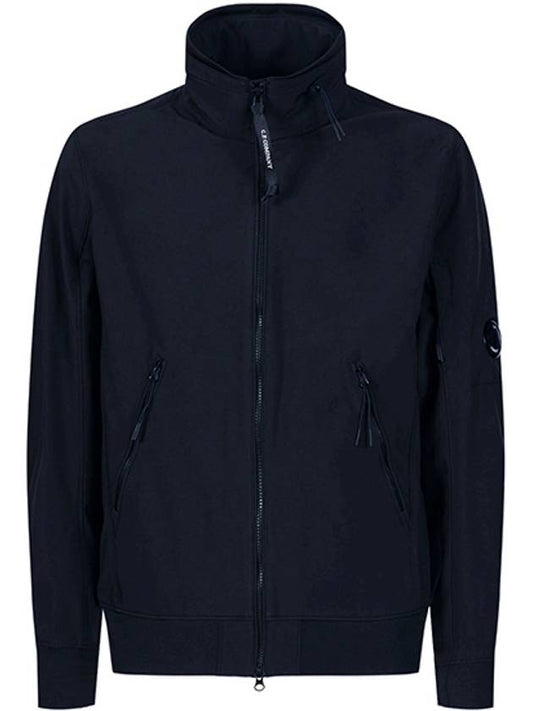 Men's Shell R Wappen Concealable Zip-Up Jacket Navy - CP COMPANY - BALAAN 2