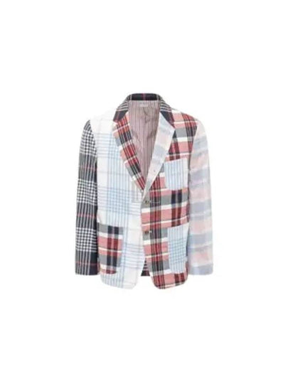 Fun Mix Madras Cotton Sack Jacket - THOM BROWNE - BALAAN 2