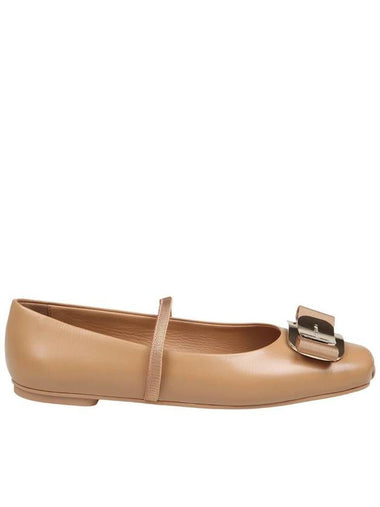 Salvatore Ferragamo Ballerina In Soft Leather - SALVATORE FERRAGAMO - BALAAN 1