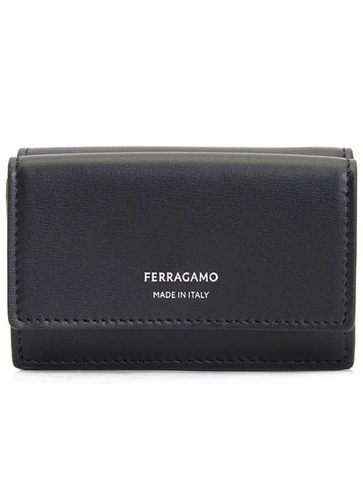 Logo Leather Card Wallet Black - SALVATORE FERRAGAMO - BALAAN 2