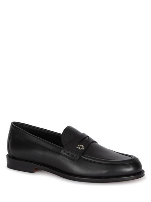 Granville Oblique Leather Loafer Black - DIOR - BALAAN 3