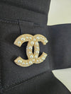 CC Logo Pearl Crystal Brooch Gold - CHANEL - BALAAN 4