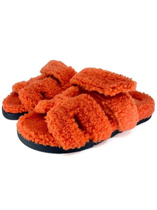 Chypre Wool Sandals Orange - HERMES - BALAAN 2