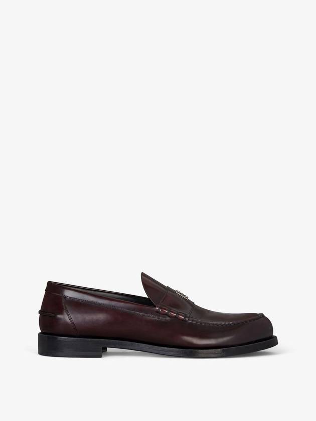 Mr G Mocassin Leather Loafers Burgundy - GIVENCHY - BALAAN 2