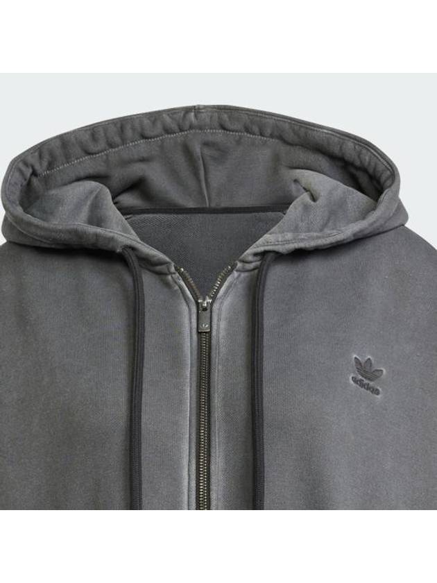 Adelenium 2 Washed Oversized Zip Up Hoodie Charcoal - ADIDAS - BALAAN 3