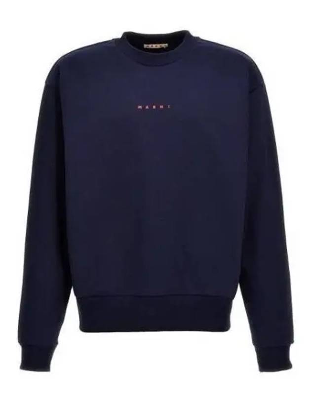 Mini Logo Organic Cotton Sweatshirt Navy - MARNI - BALAAN 2