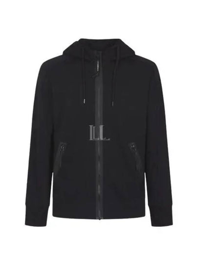 Diagonal Raised Fleece Goggle Zip-Up Hoodie Black - CP COMPANY - BALAAN 2