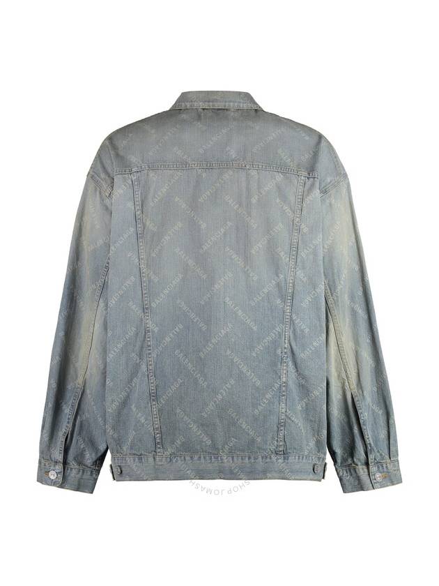 Logo Print Denim Jacket Blue - BALENCIAGA - BALAAN 3