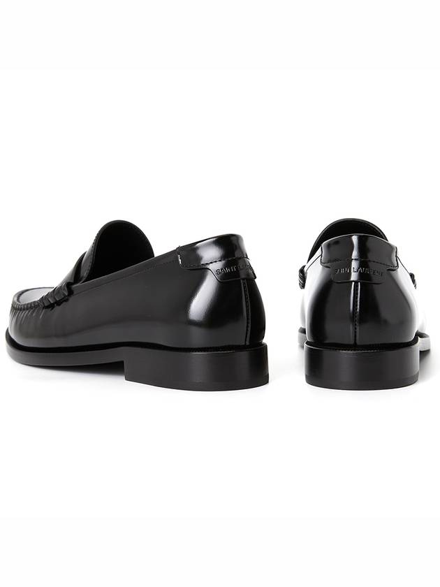 Le Leather Loafer Black - SAINT LAURENT - BALAAN 7