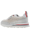 Tech Runner Shearling Suede Low Top Sneakers White - THOM BROWNE - BALAAN 4