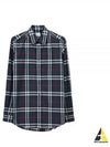 Men's Vintage Check Long Sleeve Shirt Navy - BURBERRY - BALAAN 2