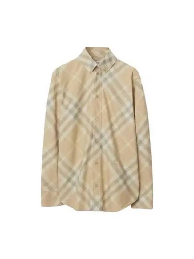 Vintage Check Cotton Long Sleeve Shirt Beige - BURBERRY - BALAAN 2