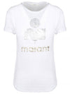 00MTS0382 00M008E WH Kuta side cut linen short sleeve t-shirt white women t-shirt TJ - ISABEL MARANT - BALAAN 1