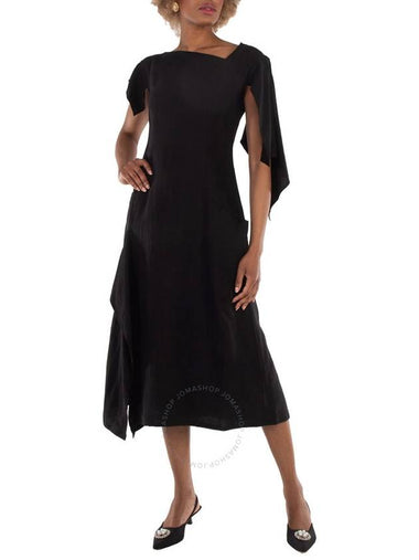 Yohji Yamamoto Black Asymmetric Dress, Brand Size 1 (X-Small) - YOHJI YAMAMOTO - BALAAN 1