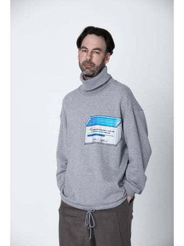 Men's Computer Turtleneck Sweatshirt Grey - WHYSOCEREALZ - BALAAN 1