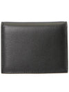 V Logo Signature Leather Card Wallet Black - VALENTINO - BALAAN 3