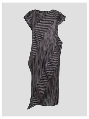 Pleated please cosmic lace dress one piece gray domestic product GM0024092312331 - ISSEY MIYAKE - BALAAN 1