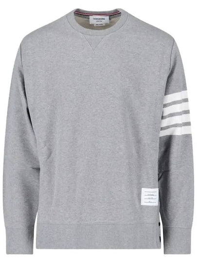 Men's Diagonal Armband Crew Neck Classic Sweatshirt Grey - THOM BROWNE - BALAAN 2