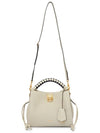 Iris Small Heavy Grain Shoulder Bag Chalk & Midnight - MULBERRY - BALAAN 8