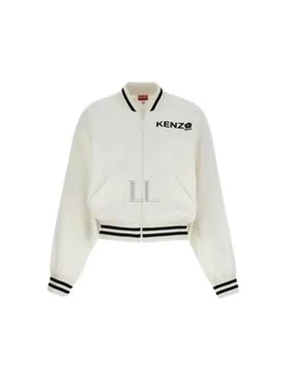 Women's Boke Flower Cotton Zip-up Jacket White - KENZO - BALAAN 2